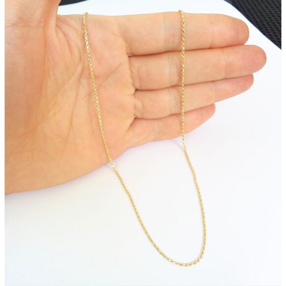 Solid Gold Rope Chain, High Quality 10K Yellow Gold Chain, Stamped 10K ITALY - Picture 4 of 6